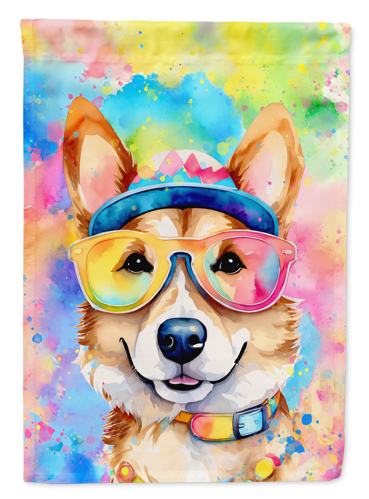 Glamorous Pups : Corgi Hippie Dawg House Flag