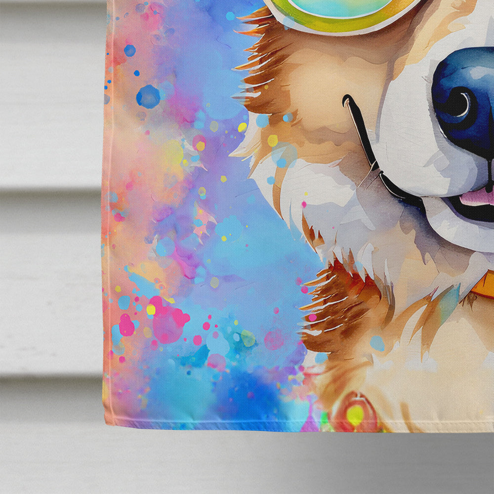 Glamorous Pups : Corgi Hippie Dawg House Flag