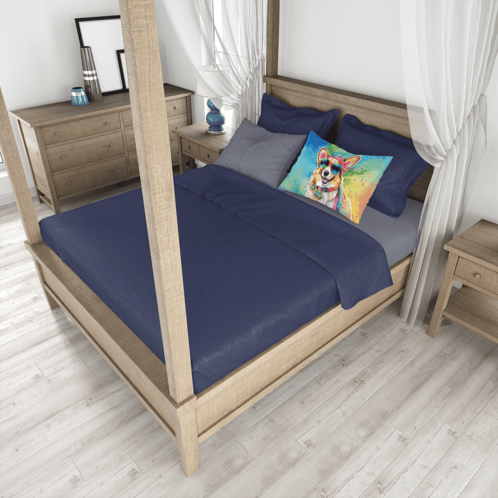 Glamorous Pups : Corgi Hippie Dawg Standard Pillowcase