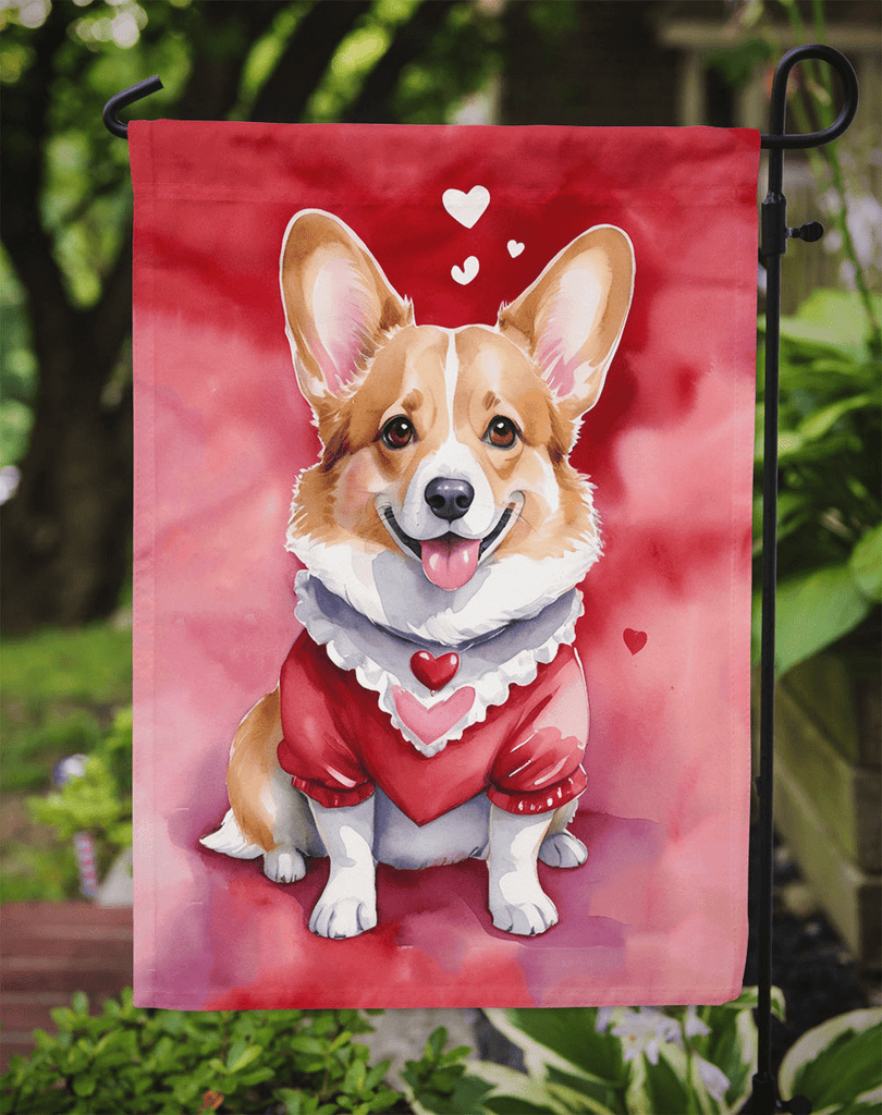 Glamorous Pups : Corgi My Valentine Garden Flag