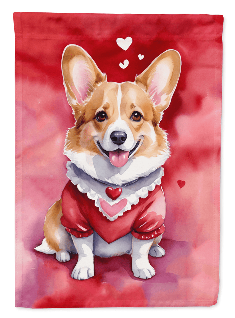 Glamorous Pups : Corgi My Valentine Garden Flag