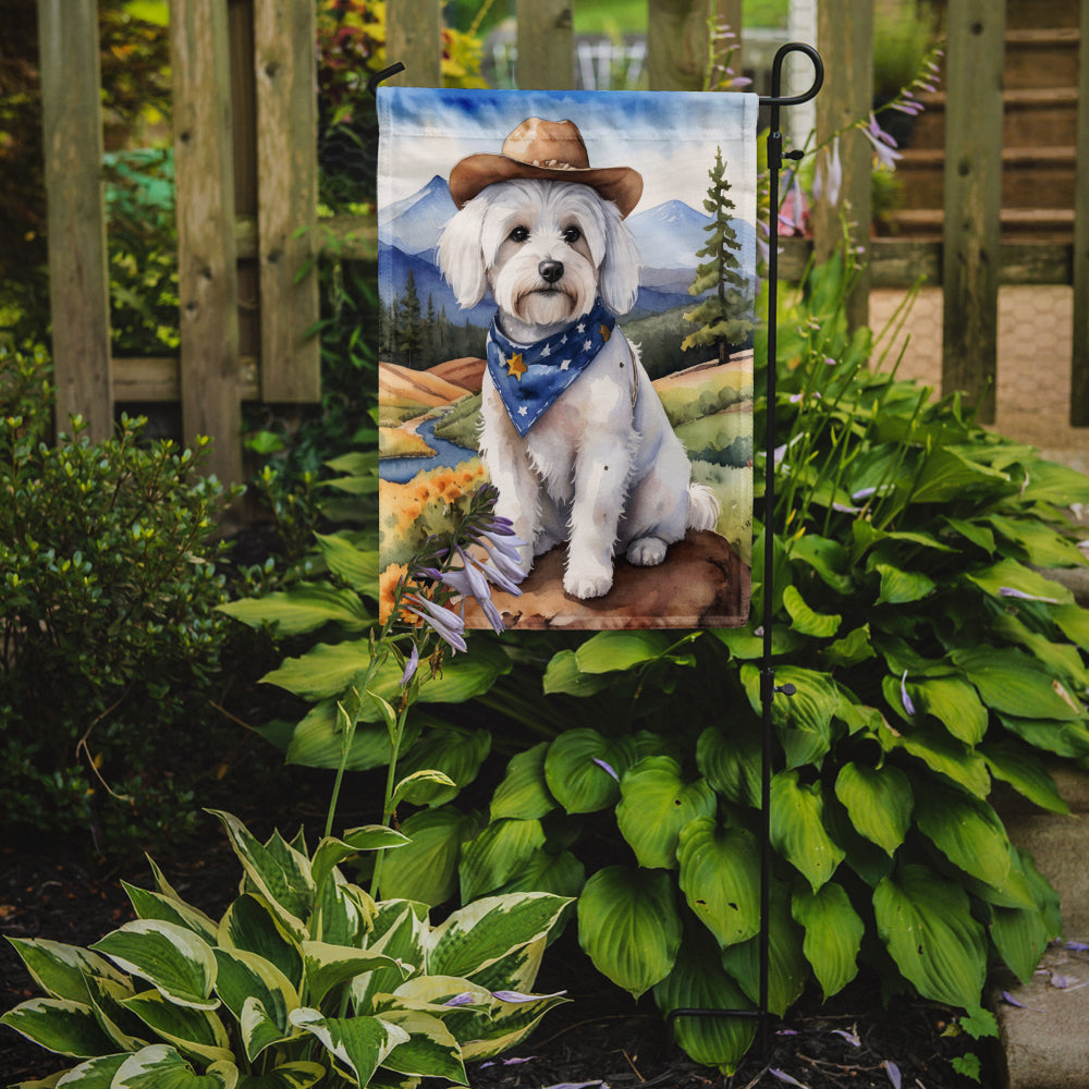 Glamorous Pups : Coton de Tulear Cowboy Welcome Garden Flag