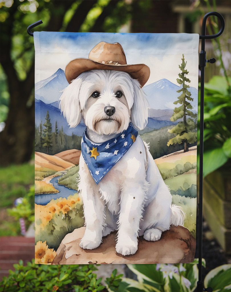 Glamorous Pups : Coton de Tulear Cowboy Welcome Garden Flag