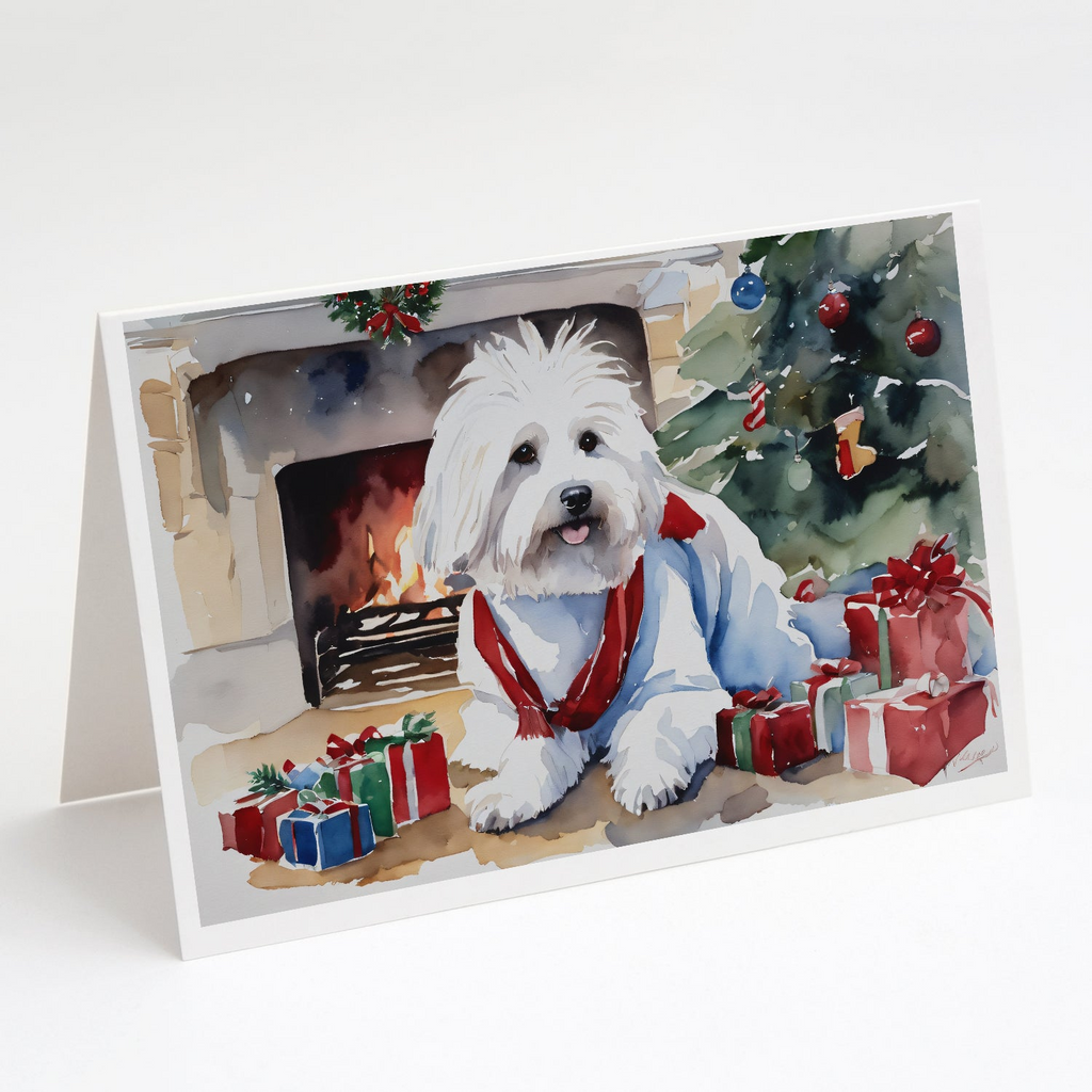 Glamorous Pups : Coton De Tulear Cozy Christmas Greeting Cards Pack of 8