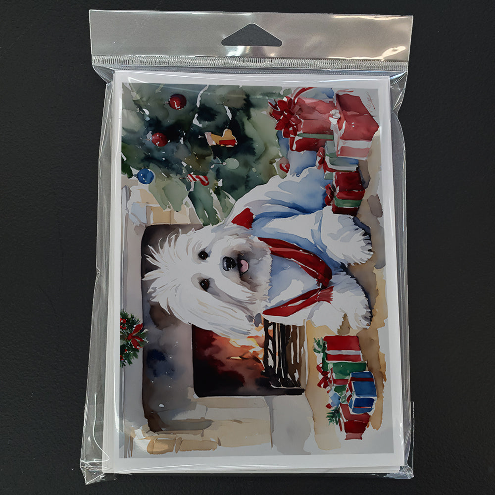 Glamorous Pups : Coton De Tulear Cozy Christmas Greeting Cards Pack of 8