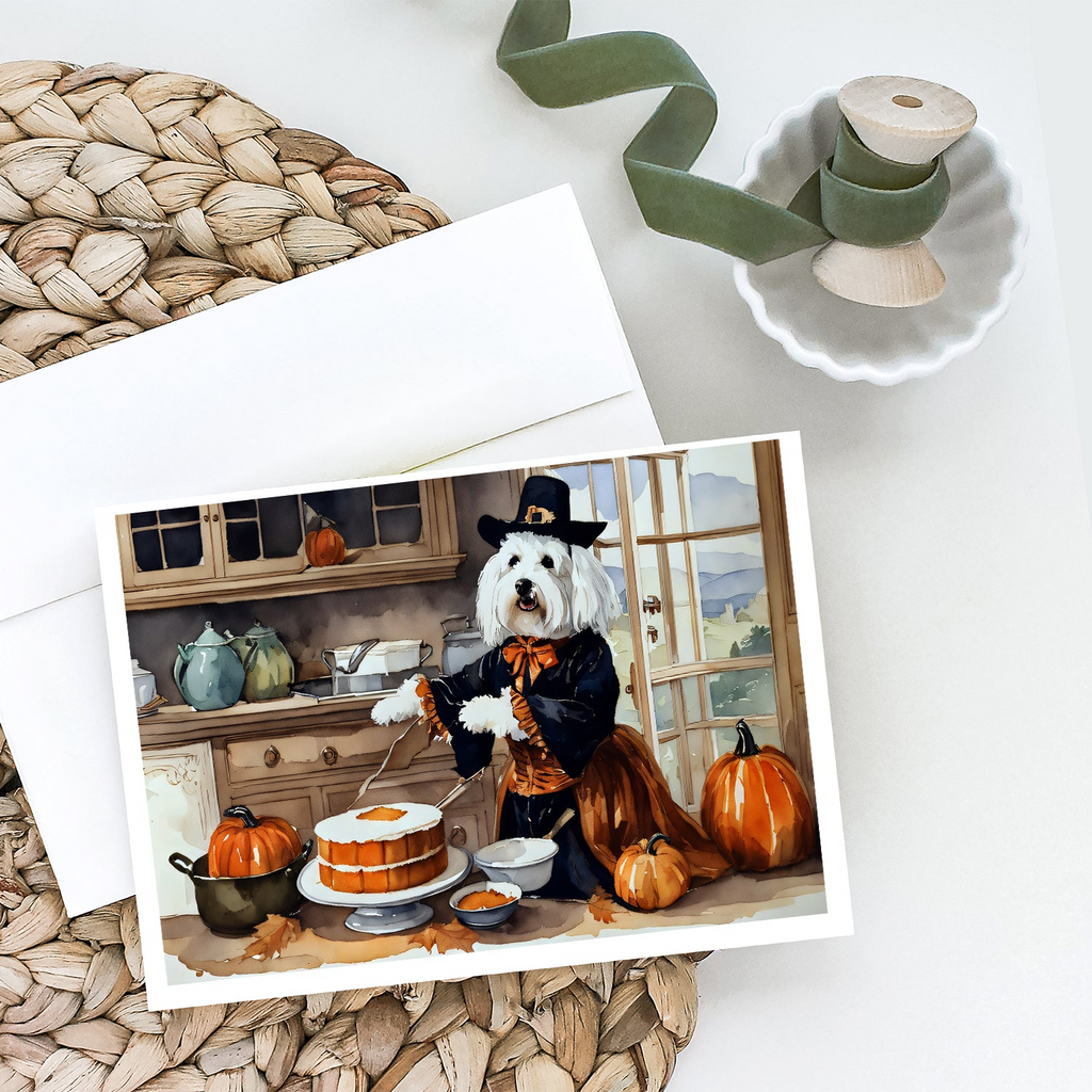 Glamorous Pups : Coton De Tulear Fall Kitchen Pumpkins Greeting Cards Pack of 8