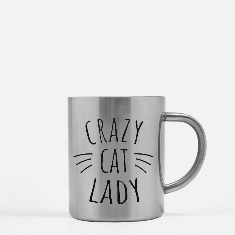 Glamorous Pups : Crazy Cat Lady Gold & Silver Mug