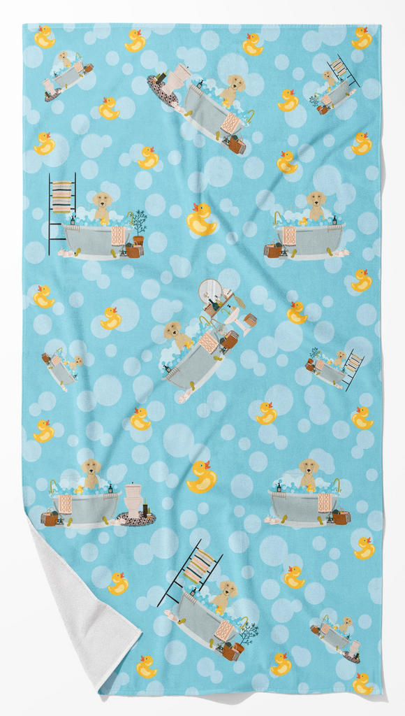 Glamorous Pups : Cream Dachshund Bath Towel Large