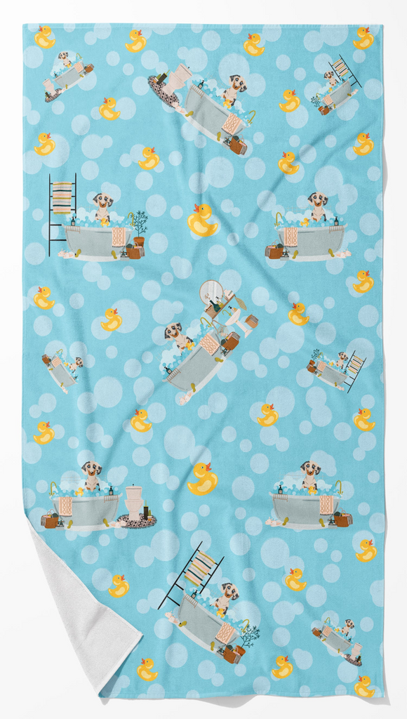Glamorous Pups : Cream Dapple Dachshund Bath Towel Large