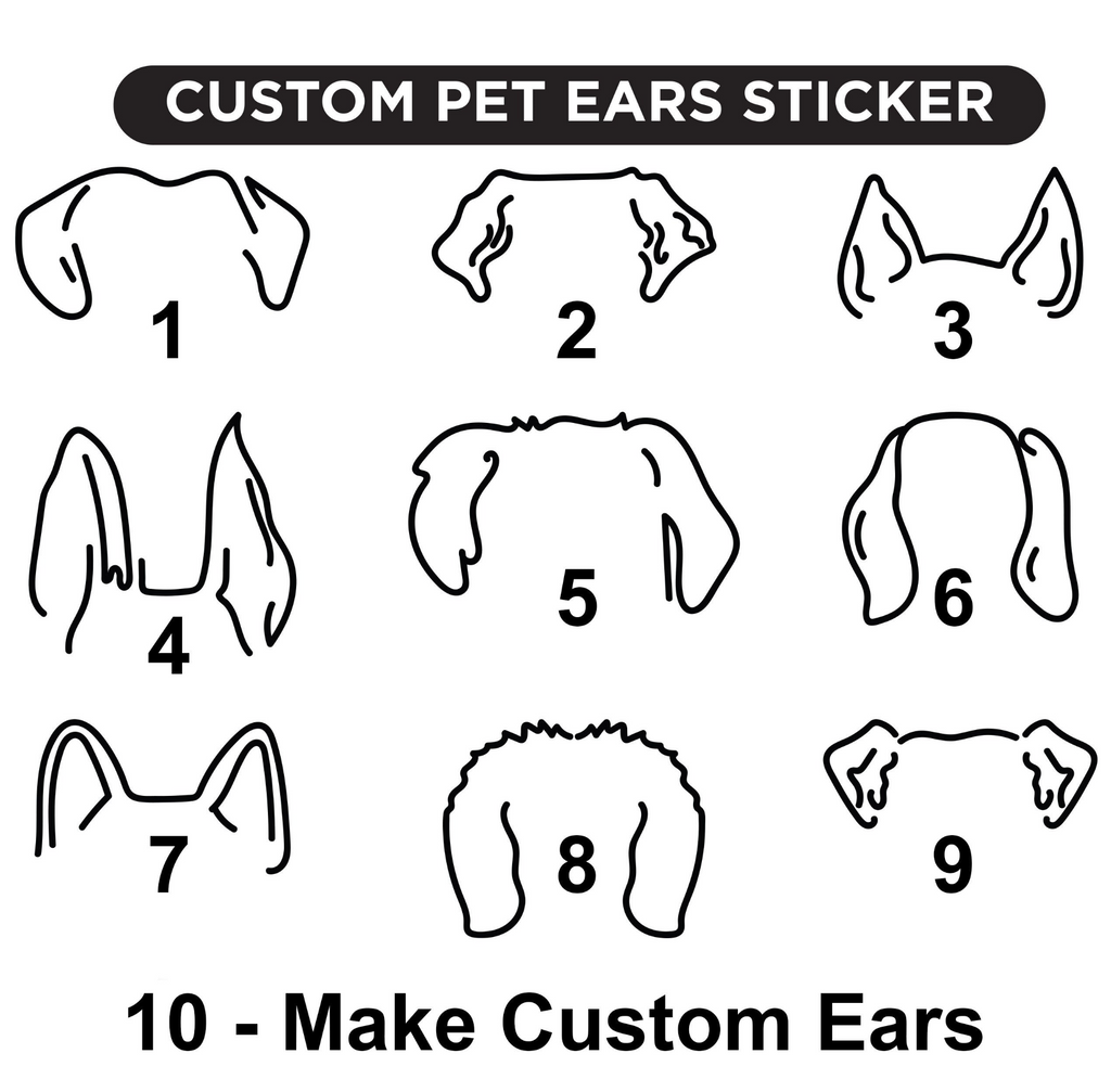 Decords Wall Art: Custom Pet Ear Car Decal – Personalized Dog Name Vinyl Sticker for Car, Wall, or Window 🐾✨