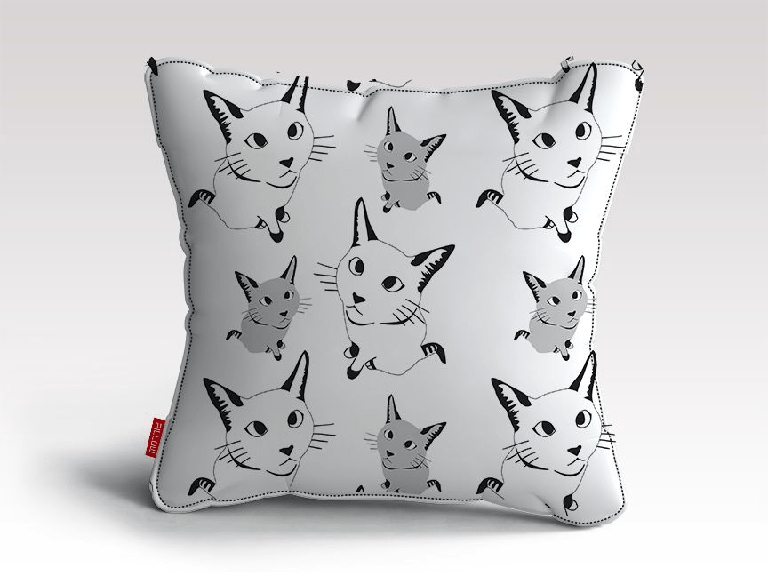 Glamorous Pups : Cute Cat Pattern Cushion/Pillow