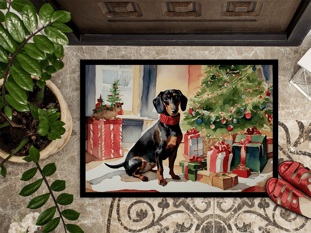 Glamorous Pups : Dachshund Cozy Christmas Doormat
