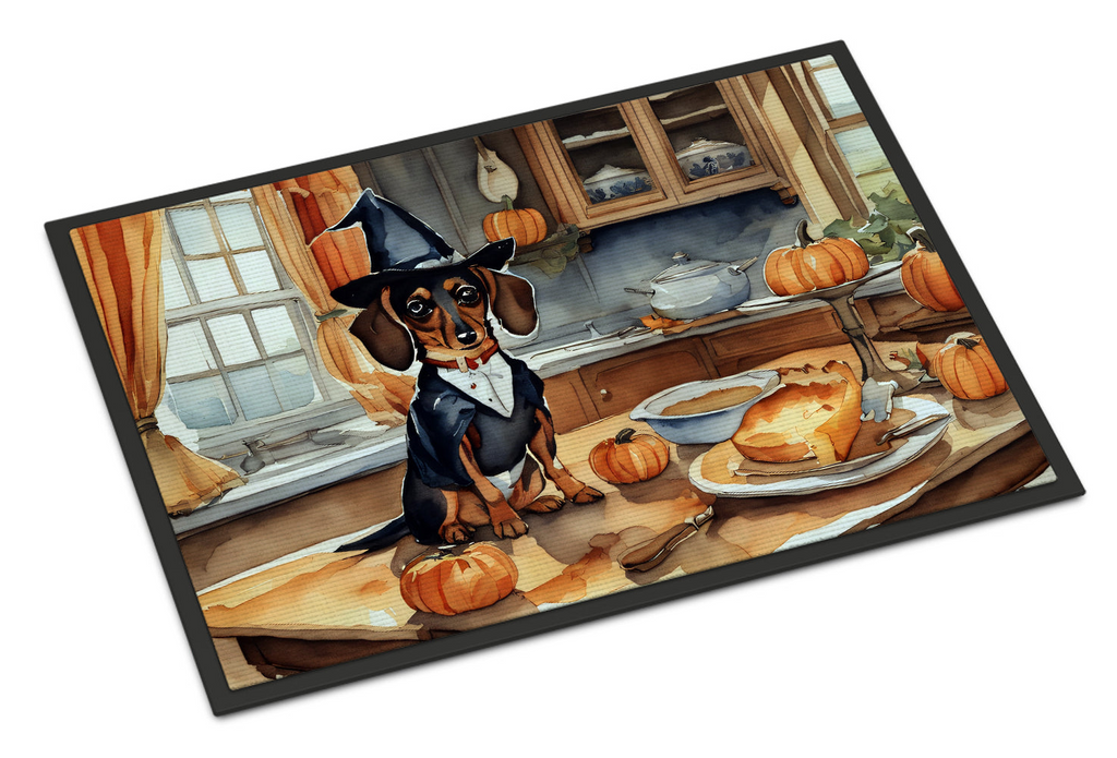 Glamorous Pups : Dachshund Fall Kitchen Pumpkins Doormat