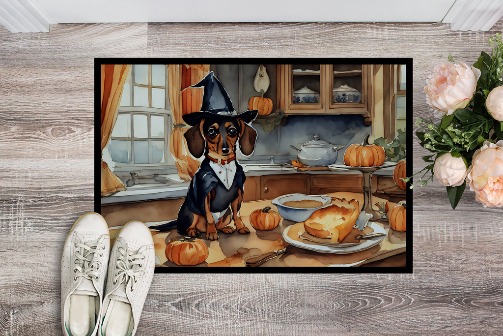 Glamorous Pups : Dachshund Fall Kitchen Pumpkins Doormat
