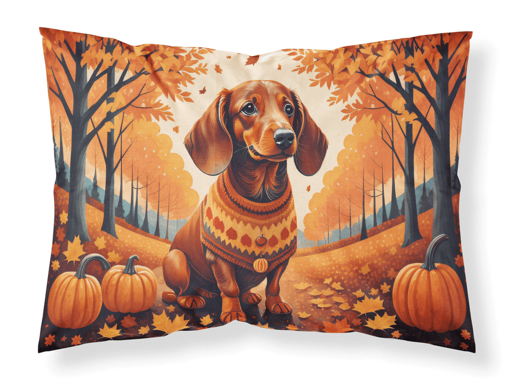 Glamorous Pups : Dachshund Fall Standard Pillowcase