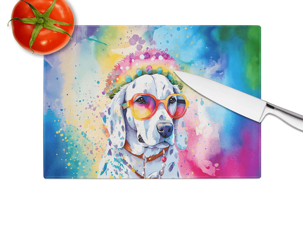 Glamorous Pups : Dalmatian Hippie Dawg Glass Cutting Board