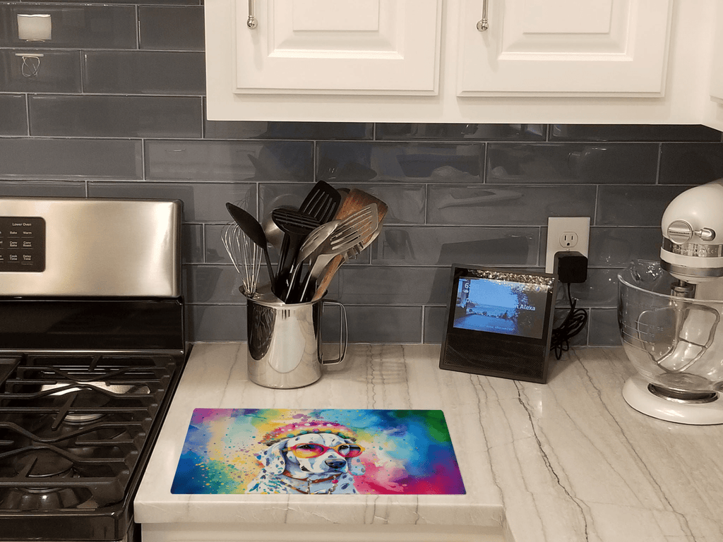 Glamorous Pups : Dalmatian Hippie Dawg Glass Cutting Board