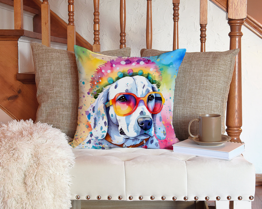 Glamorous Pups : Dalmatian Hippie Dawg Throw Pillow