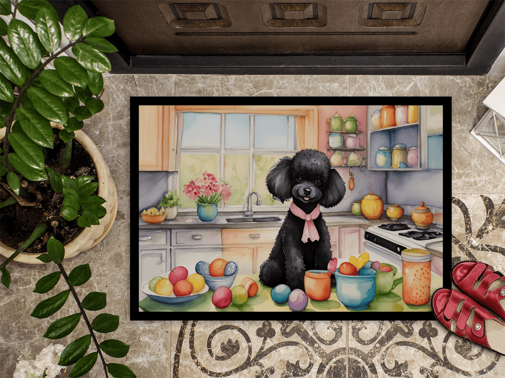 Glamorous Pups : Decorating Easter Black Poodle Doormat