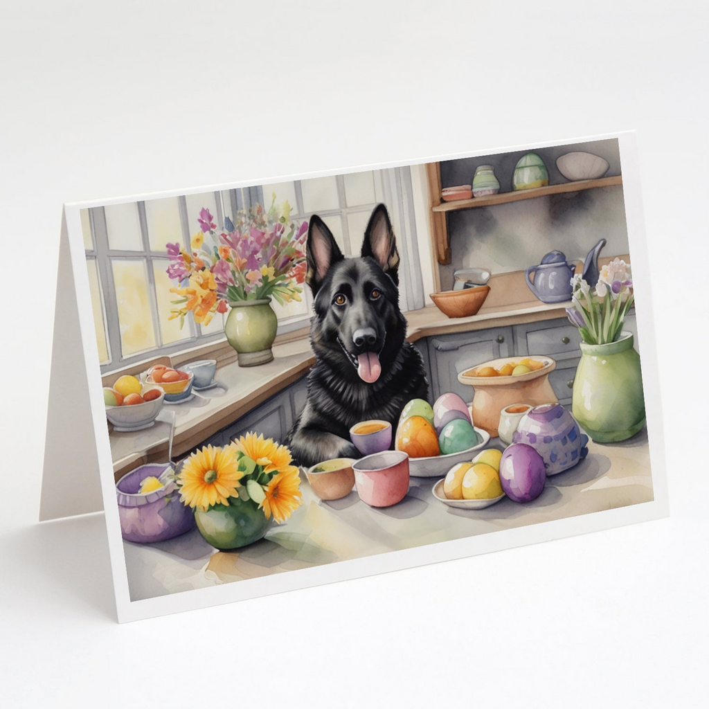Glamorous Pups : Decorating Easter German Shepherd Greeting Cards Pack of 8