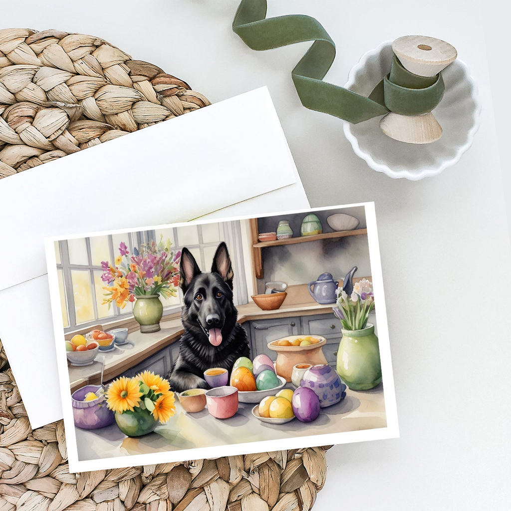 Glamorous Pups : Decorating Easter German Shepherd Greeting Cards Pack of 8