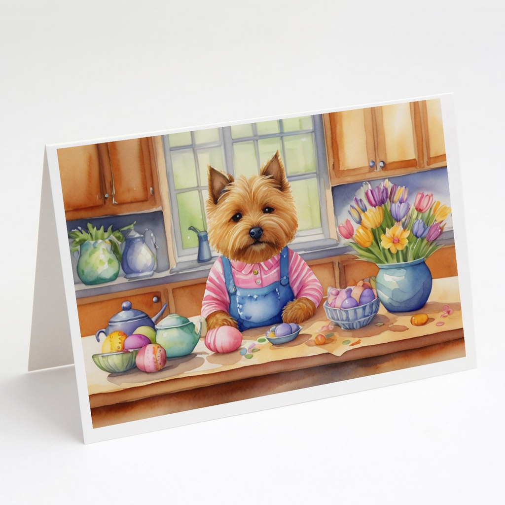 Glamorous Pups : Decorating Easter Norwich Terrier Greeting Cards Pack of 8