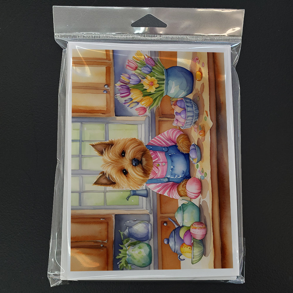 Glamorous Pups : Decorating Easter Norwich Terrier Greeting Cards Pack of 8