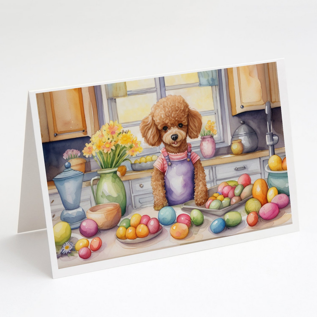 Glamorous Pups : Decorating Easter Poodle Greeting Cards Pack of 8