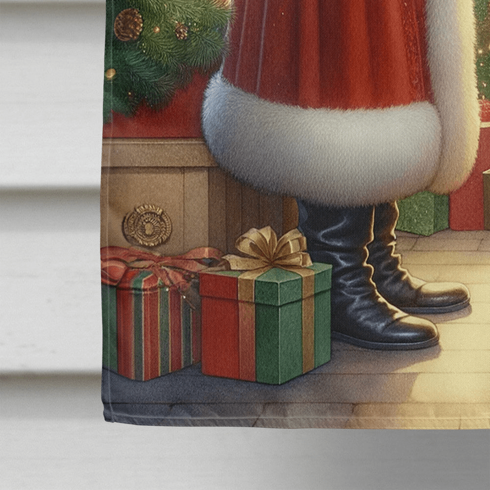 Glamorous Pups : Doberman Pinscher and Santa Claus House Flag