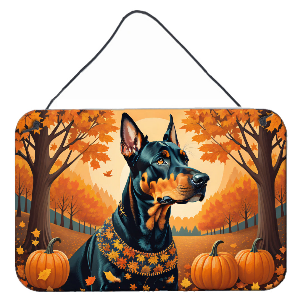 Glamorous Pups : Doberman Pinscher Fall Wall or Door Hanging Prints