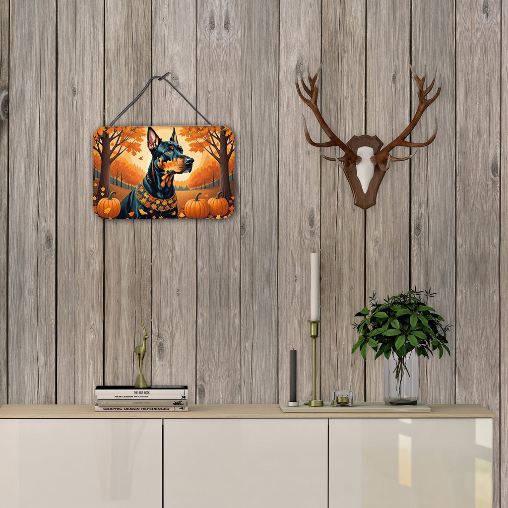 Glamorous Pups : Doberman Pinscher Fall Wall or Door Hanging Prints