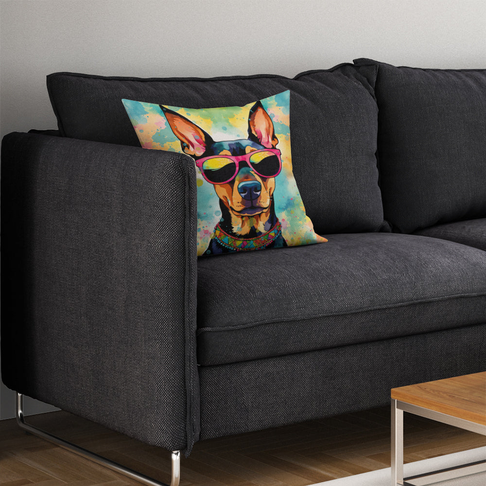 Glamorous Pups : Doberman Pinscher Hippie Dawg Throw Pillow