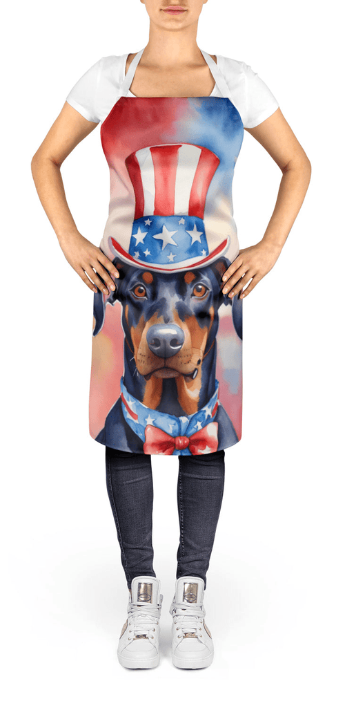 Glamorous Pups : Doberman Pinscher Patriotic American Apron