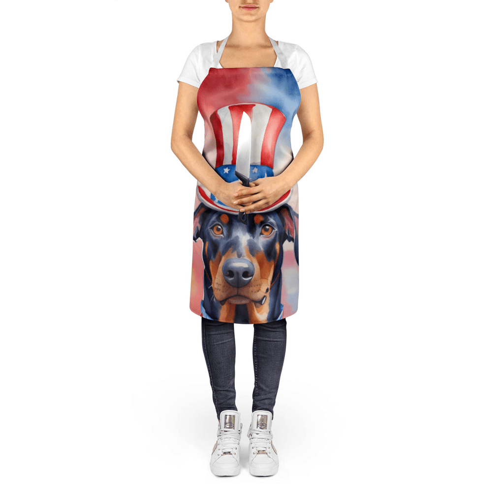 Glamorous Pups : Doberman Pinscher Patriotic American Apron