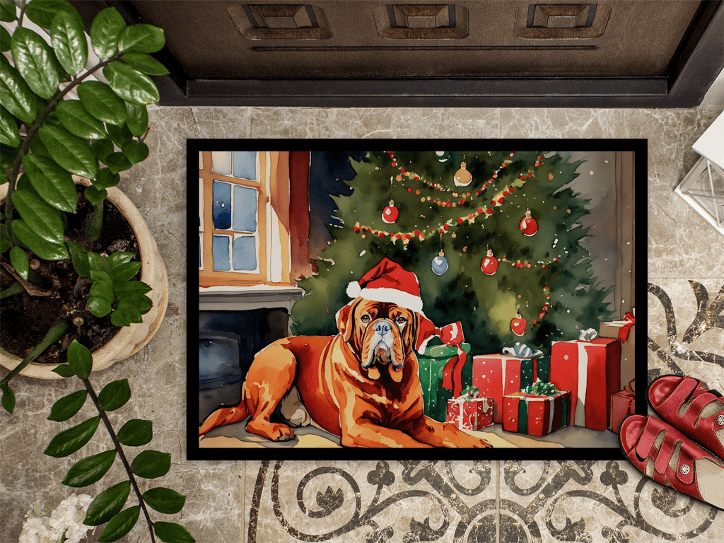 Glamorous Pups : Dogue de Bordeaux Cozy Christmas Doormat