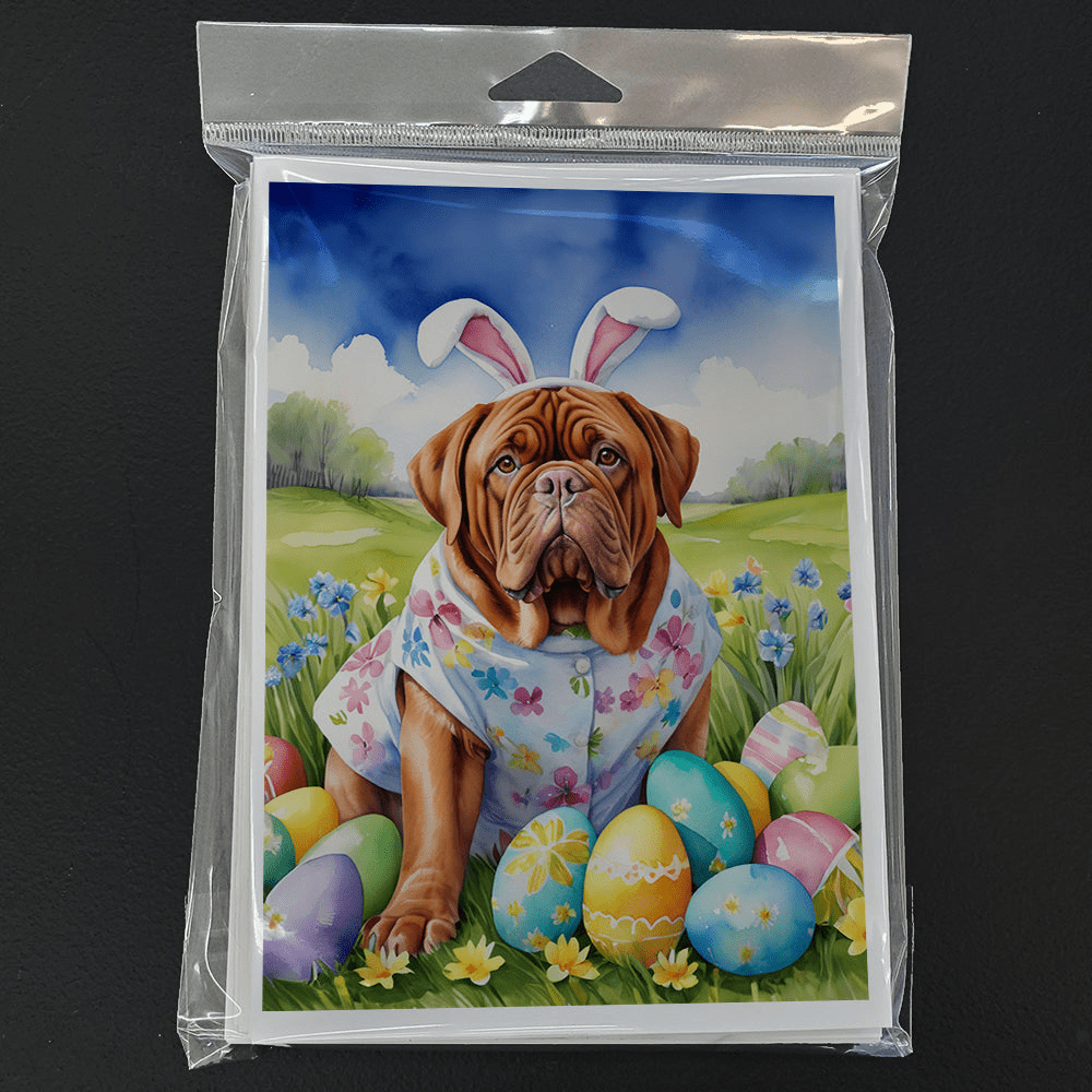 Glamorous Pups : Dogue de Bordeaux Easter Egg Hunt Greeting Cards Pack of 8