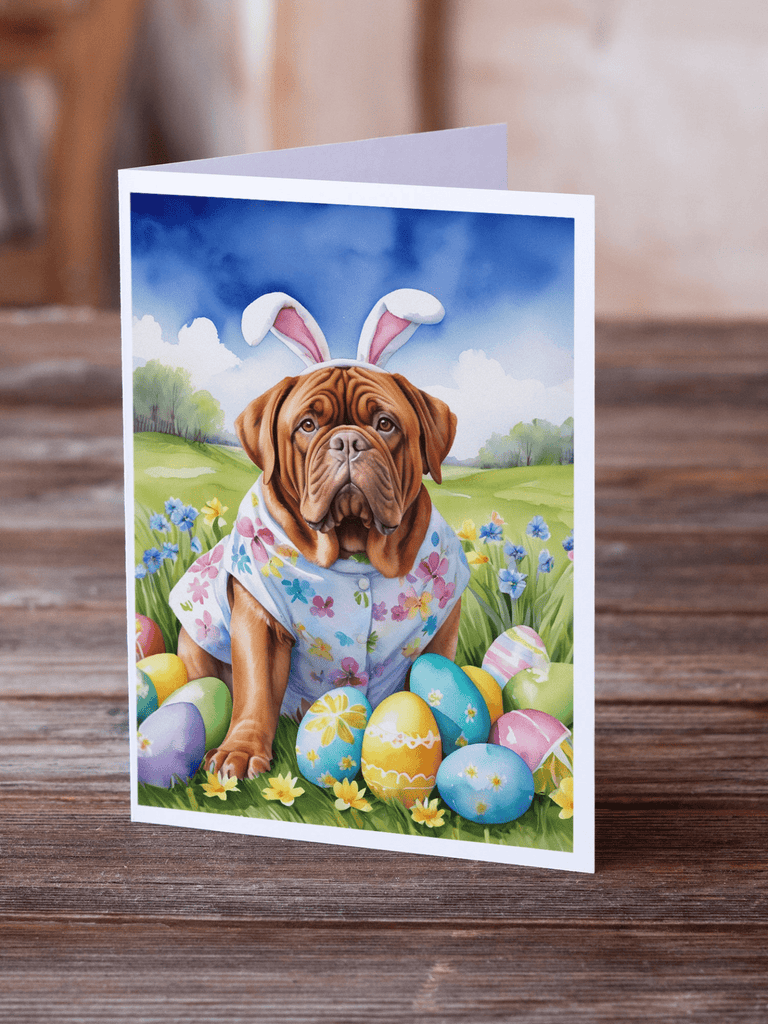 Glamorous Pups : Dogue de Bordeaux Easter Egg Hunt Greeting Cards Pack of 8