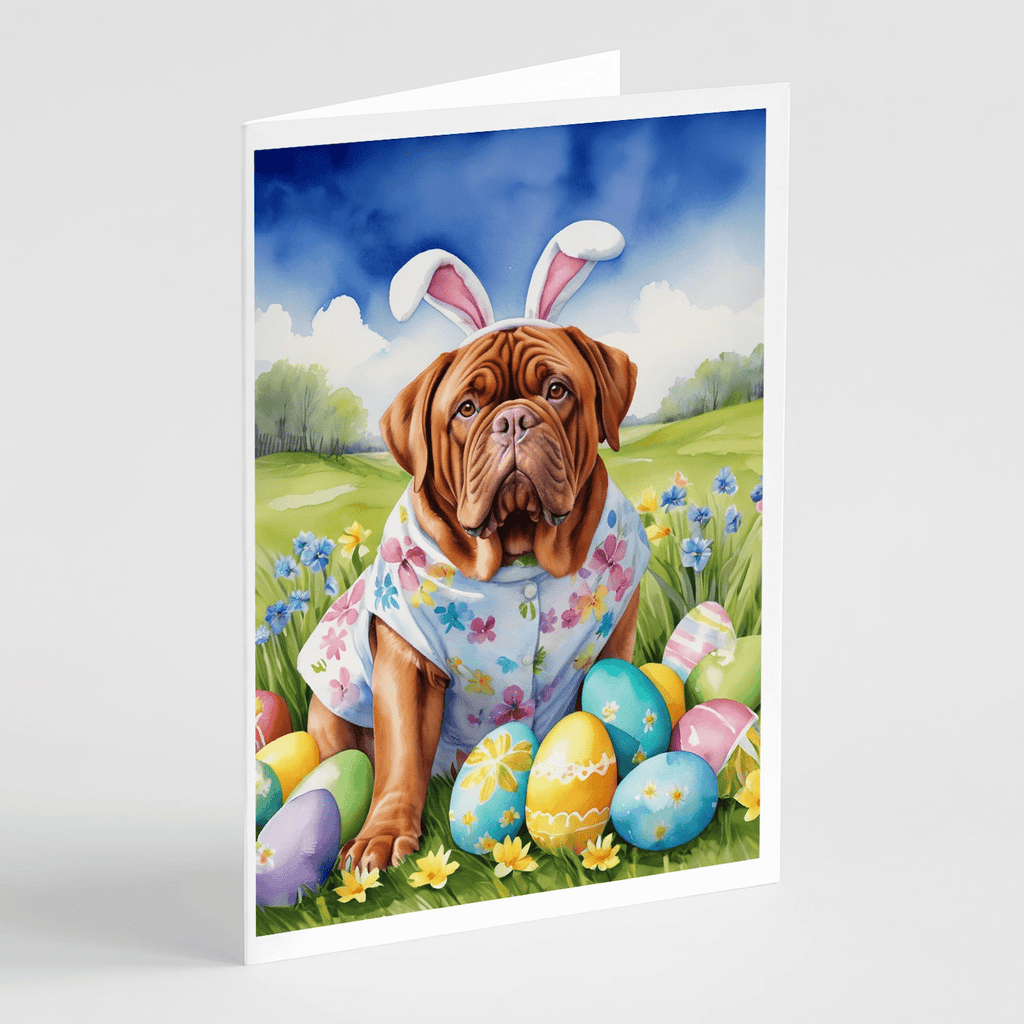 Glamorous Pups : Dogue de Bordeaux Easter Egg Hunt Greeting Cards Pack of 8