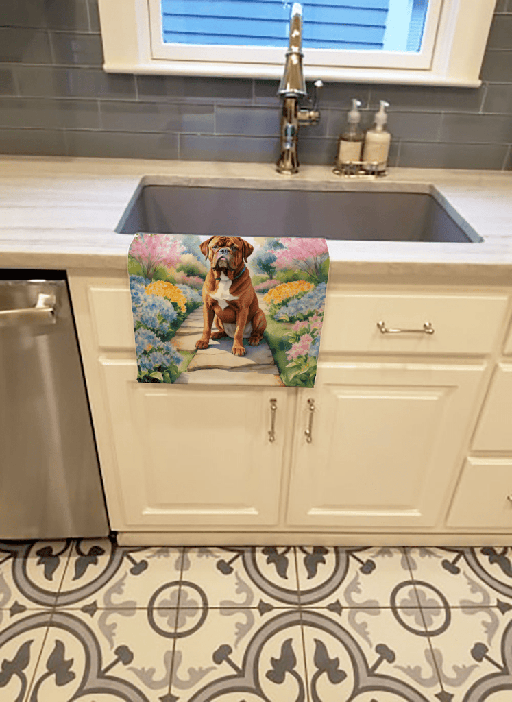 Glamorous Pups : Dogue de Bordeaux Spring Path Kitchen Towel