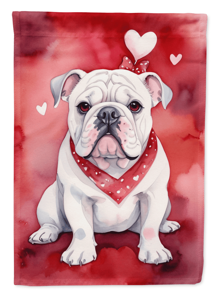 Glamorous Pups : English Bulldog My Valentine Garden Flag