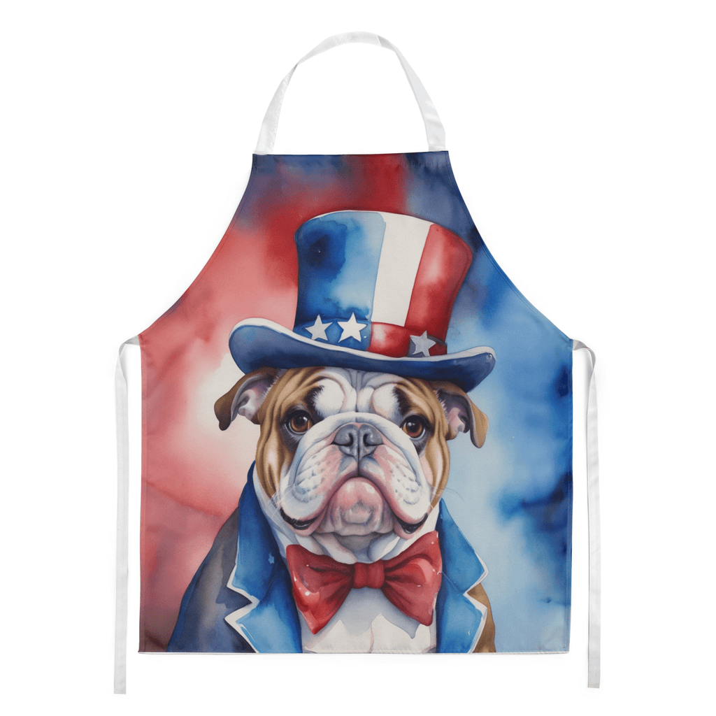Glamorous Pups : English Bulldog Patriotic American Apron