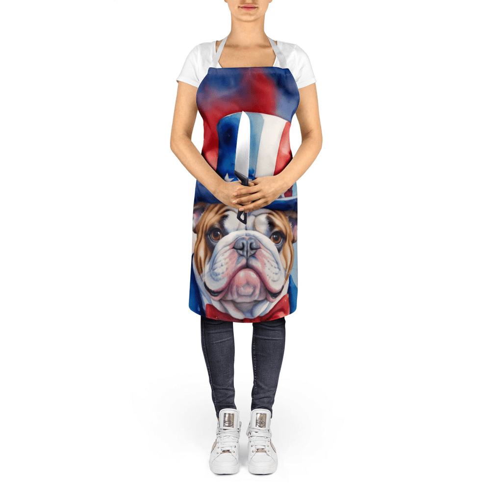Glamorous Pups : English Bulldog Patriotic American Apron