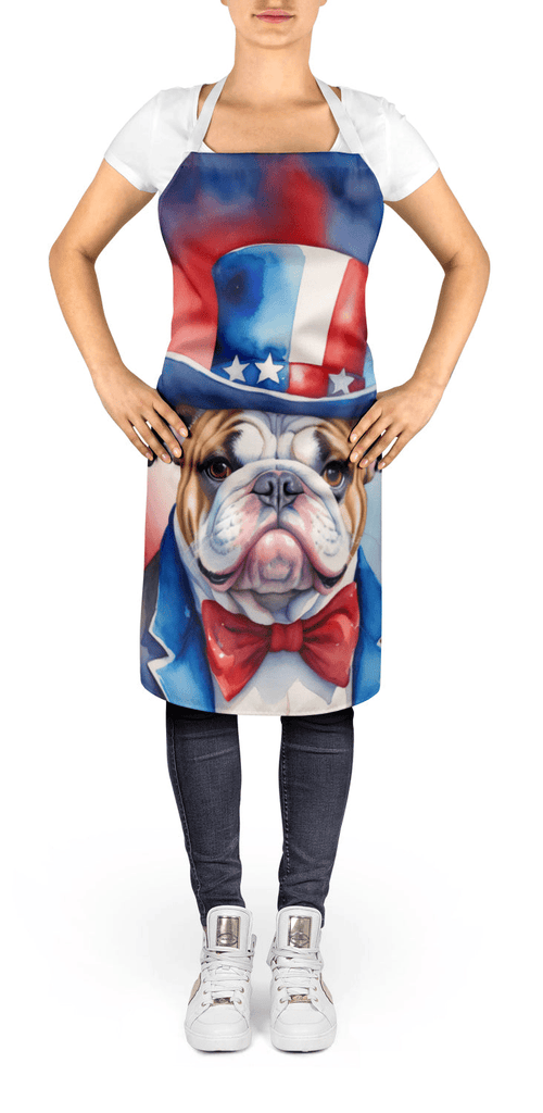 Glamorous Pups : English Bulldog Patriotic American Apron