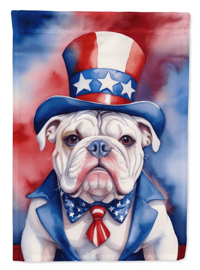 Glamorous Pups : English Bulldog Patriotic American Garden Flag
