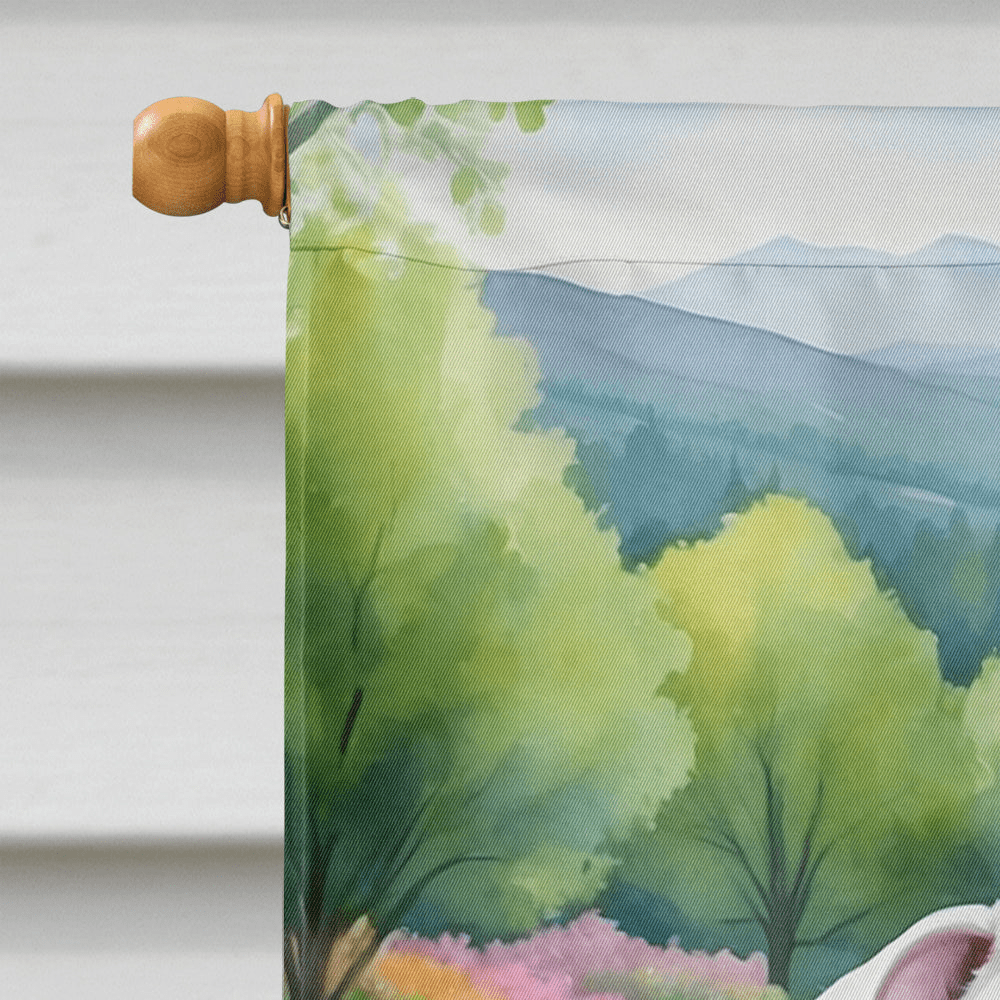 Glamorous Pups : English Bulldog Spring Path House Flag