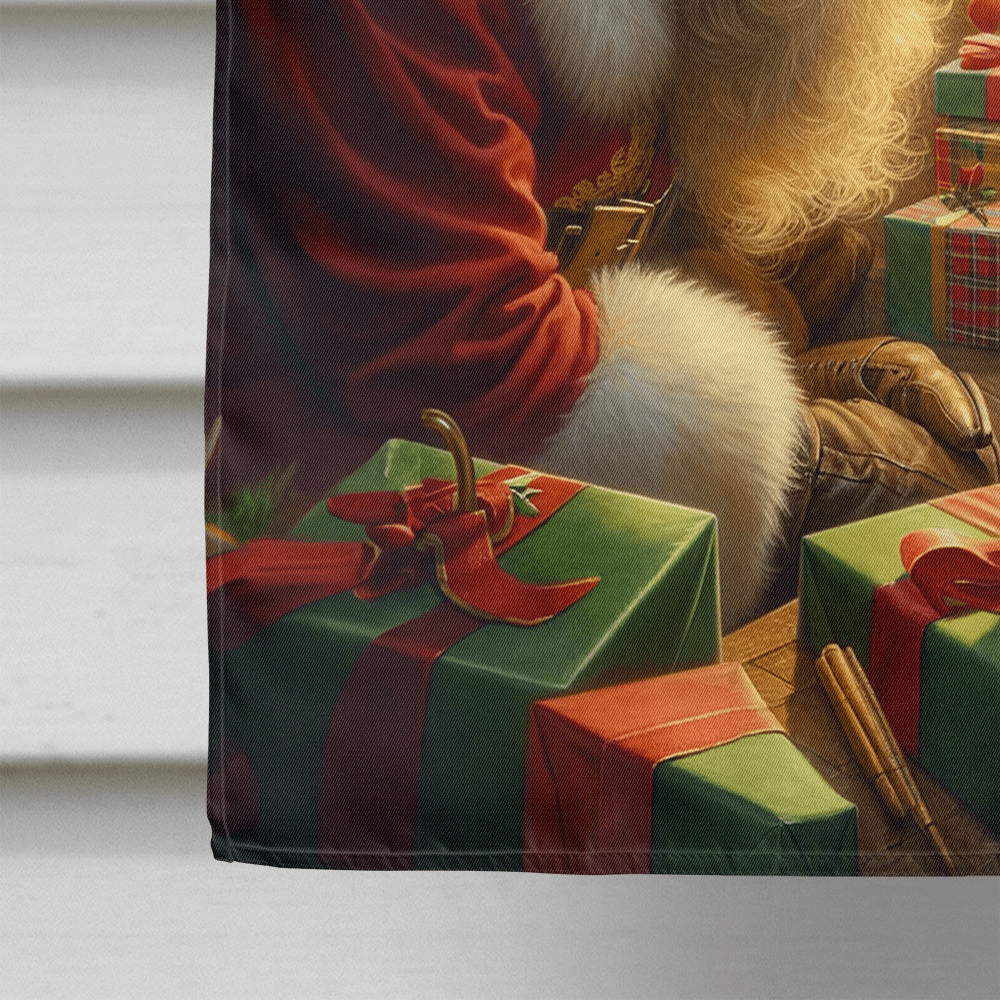 Glamorous Pups : English Springer Spaniel and Santa Claus House Flag