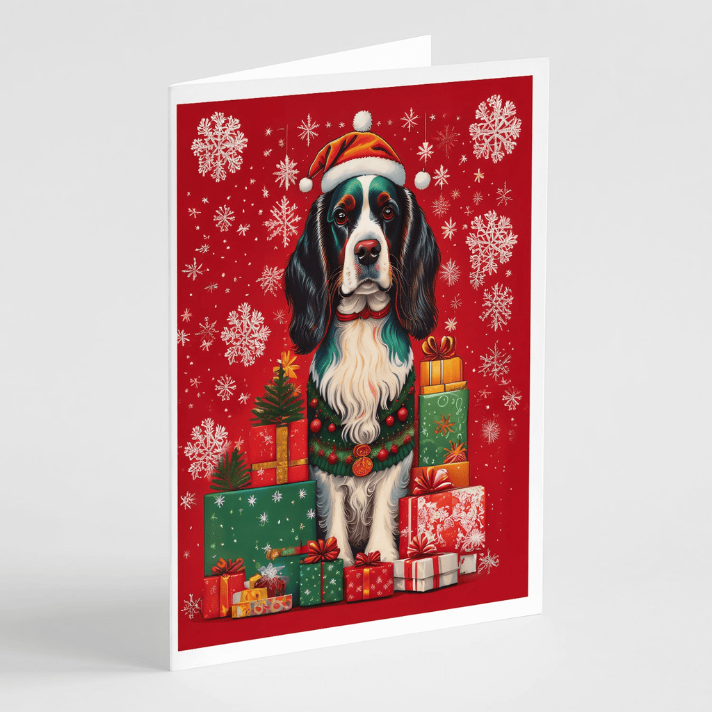 Glamorous Pups : English Springer Spaniel Holiday Christmas Greeting Cards Pack of 8