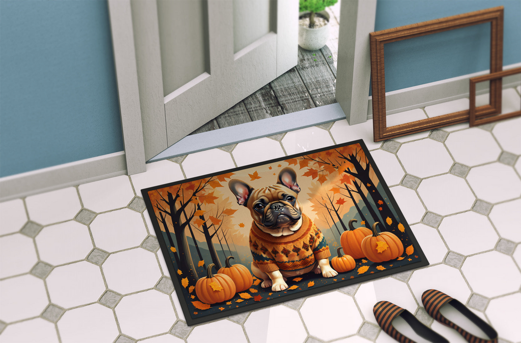 Glamorous Pups : Fawn French Bulldog Fall Doormat