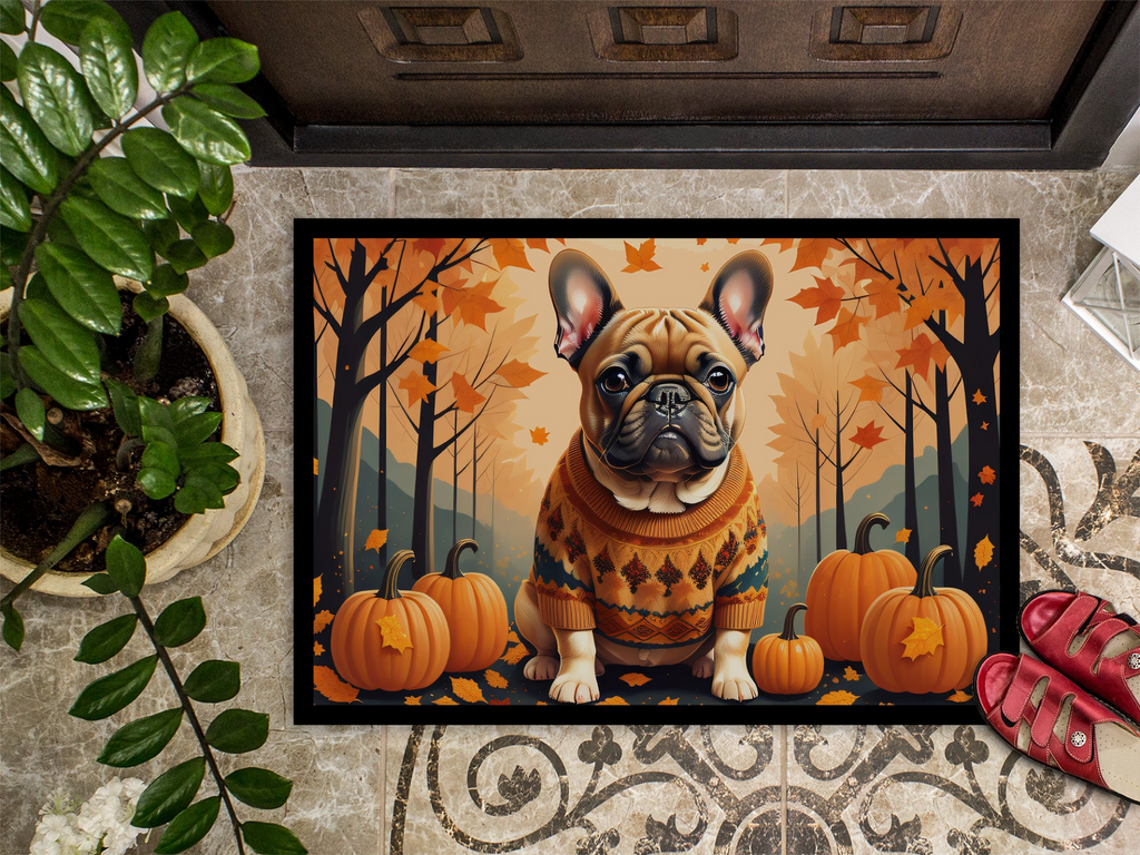 Glamorous Pups : Fawn French Bulldog Fall Doormat
