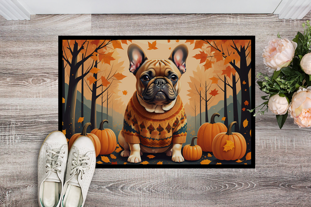 Glamorous Pups : Fawn French Bulldog Fall Doormat